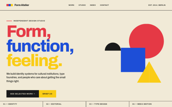 Bauhaus Geometric — interface reference preview