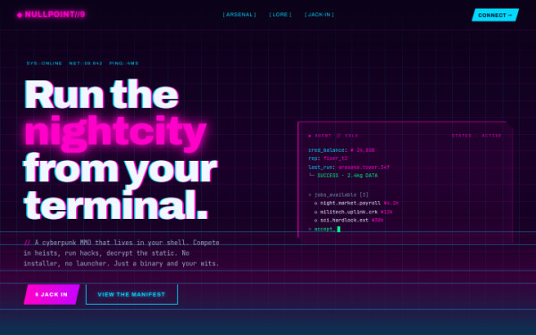 Cyberpunk Neon — interface reference preview
