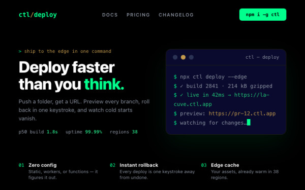 Dark Terminal — interface reference preview