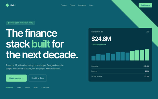 Deep Teal / Fintech — interface reference preview