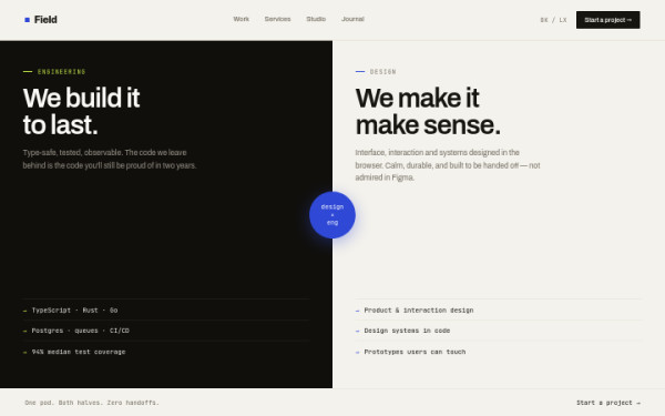 Design × engineering — interface reference preview