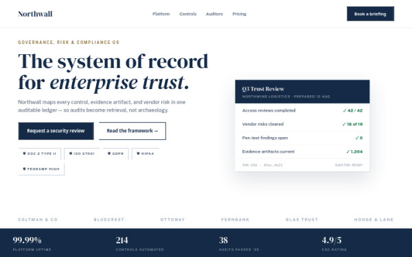 Enterprise Trust — interface reference preview