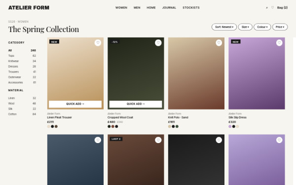 Fashion (editorial) — interface reference preview