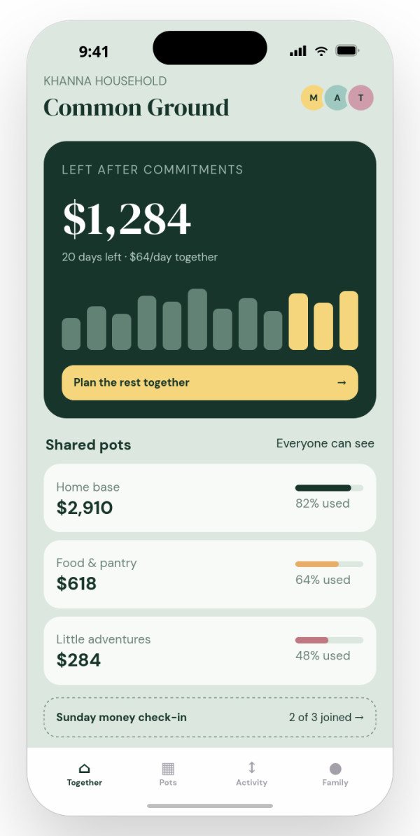 Household finance — interface reference preview
