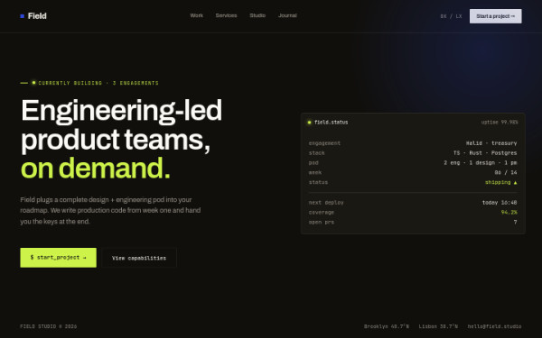 Night spec (dark) — interface reference preview