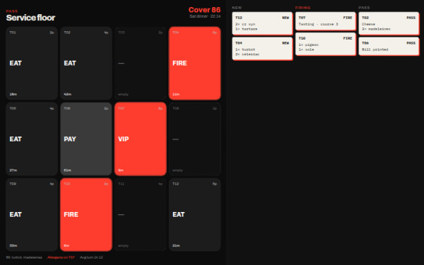 Pass · Service Floor — interface reference preview