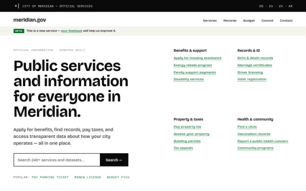 Plain Service Modern — interface reference preview