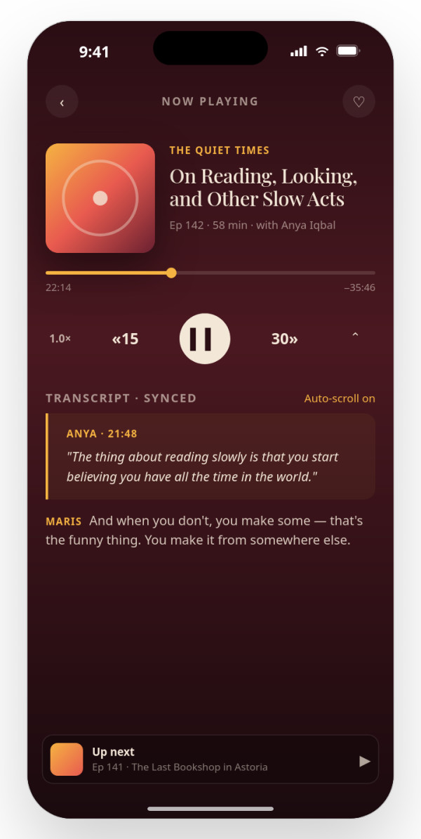 Podcast — interface reference preview