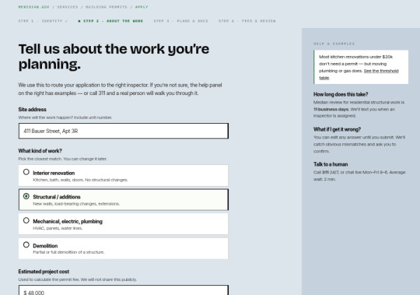 Service application — interface reference preview