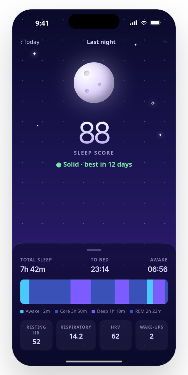 Sleep Tracker — interface reference preview