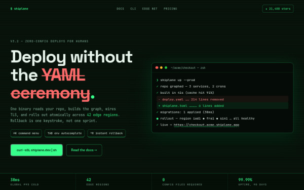 Terminal Dev Tool — interface reference preview