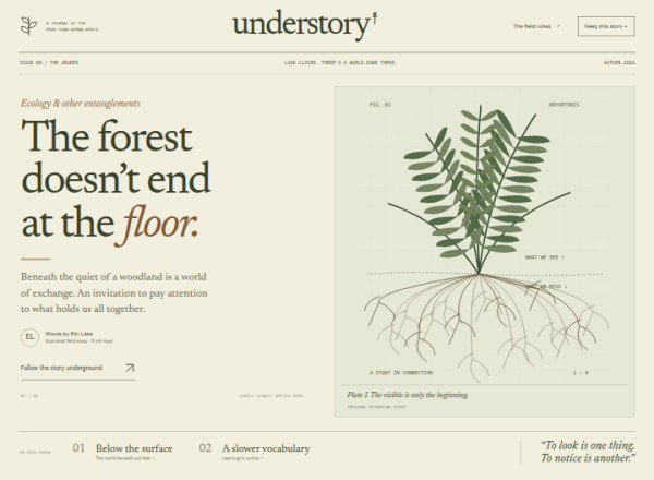 Understory · The Living Forest — interface reference preview